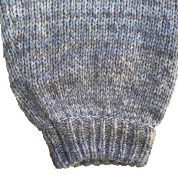 LoveShackFancy Blossom Sweatpants Pants Joggers Womens Large Blue Wool Alpaca - Picture 9 of 12